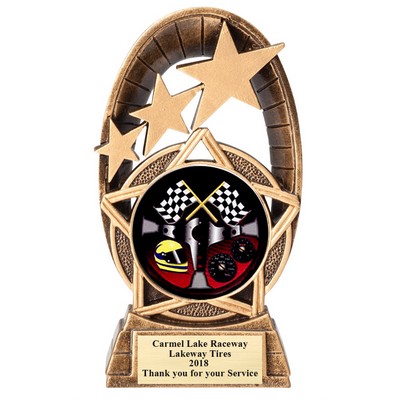 5½" Gold Star Resin Auto Racer Trophy