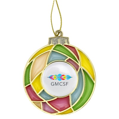 Stained Glass Bulb Holiday Ornament