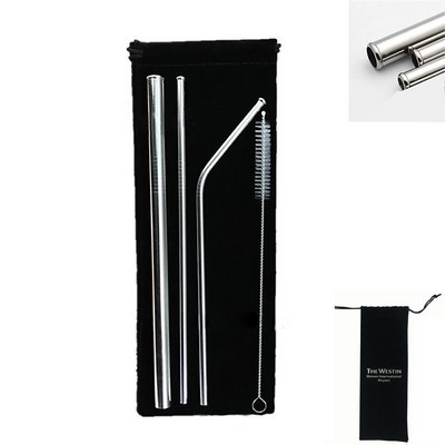 Anti-Scratch Stainless Steel Straw Set