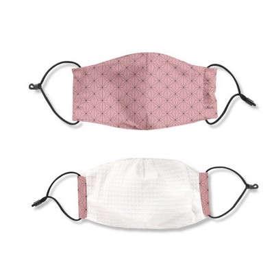 2 PLY Cotton-Polyester Masks With Pocket And Adjustable Earband