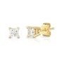 Jilco Inc. 0.50 TWT Yellow Gold Princess Cut Diamond Stud Earrings