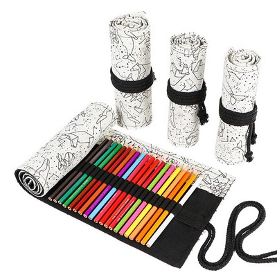 Canvas School Pouch Pen Holder