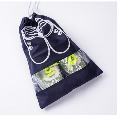 Custom Non-woven traveling Polyester Shoe Bag Drawsing