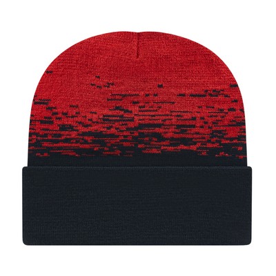 CAP AMERICA® Static Pattern Knit Cuffed Beanie