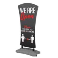 Contour Single-Sided Outdoor Sign Wave 2 w/Fillable Base