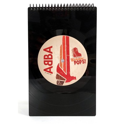 Refillable Recycled Vinyl Record Notepad Holder - 1-Sided Custom