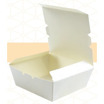 Small White Paper To-Go Box