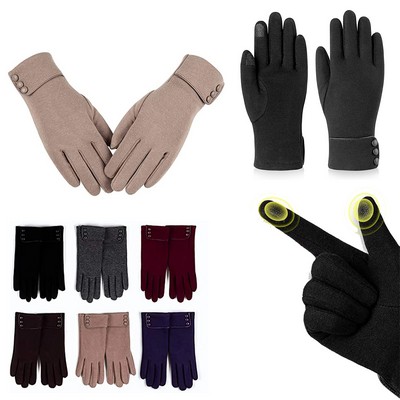 Women Winter Warm Windproof Touchscreen Gloves