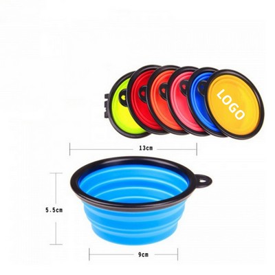 Collapsible Silicone Pet Bowl With Carabiner