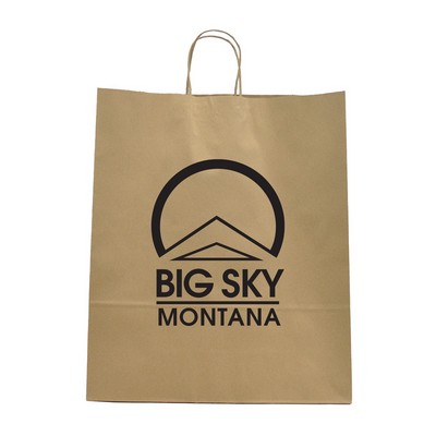 Kraft Paper Shopping Bag (16"x6"x19.25")