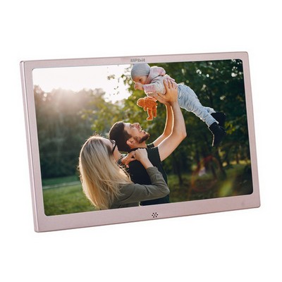 Metal 12" Digital Picture Frame Plays Video, Music And Slide Show