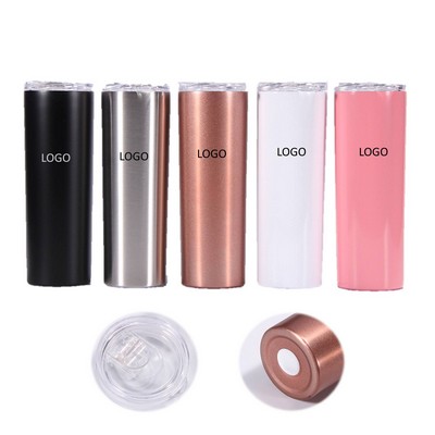 Portable 20oz Coffee Cup Tumbler w/Straw