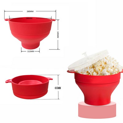 Collapsible Microwave Popcorn Popper Bowl