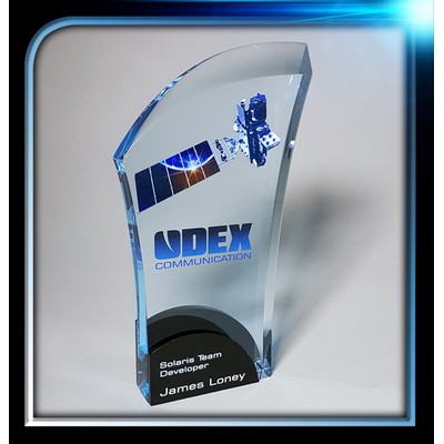 Hybrid blue acrylic award (4 3/8" x 7 1/2" x 3/4")