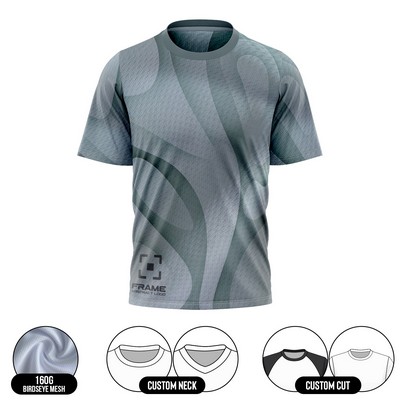 Unisex Sublimation Performance Grade Short Sleeve T-Shirt - 160G Birdseye Mesh