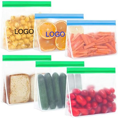 PEVA Reuseable Matte Slip zip Food Storage Bag