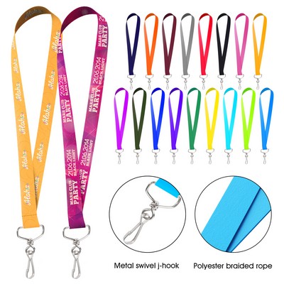 3/4" Dye-Sublimation Lanyard With J-Hook