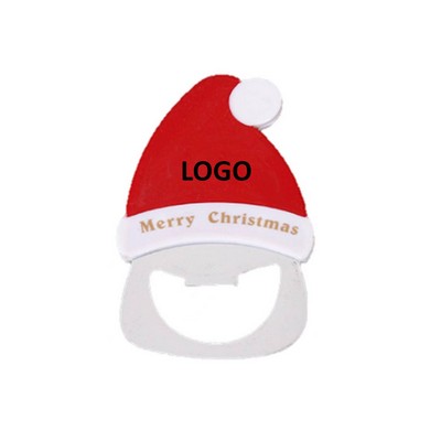 Santa Shape Beer Bottle Opener Fridge Magnet