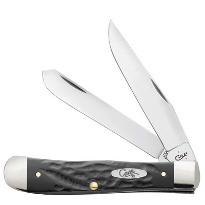 Jigged Rough Black® Synthetic Trapper Pocket Knife