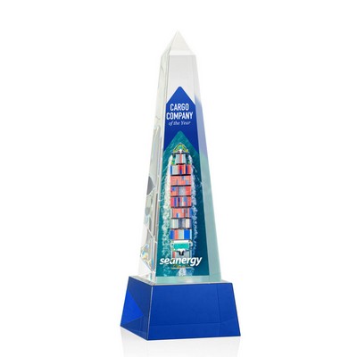 VividPrint™ Award on Base - Master Obelisk/Blue 12"