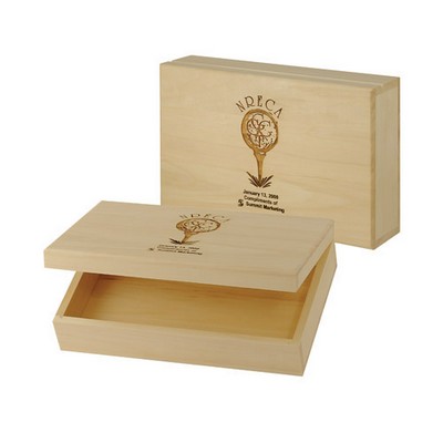 Hinged Box, American Basswood w/Laser Decoration