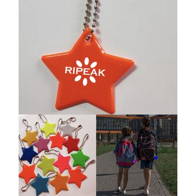 Star Shape Reflective Keytag