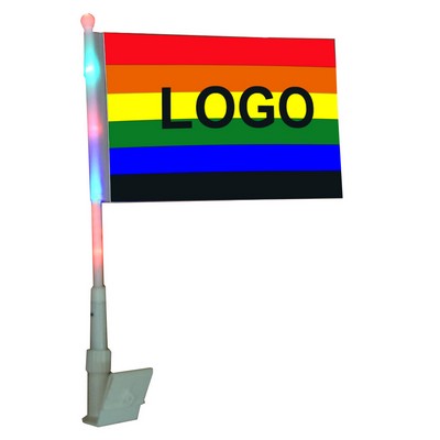 LED Polyester Pride Car Flag