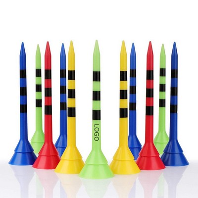 Stripe Pattern Plastic Golf Tees