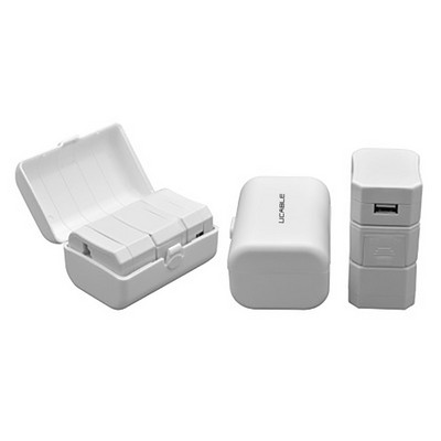 3 in 1 Dismountable Travel Adapter Plug with USB Port