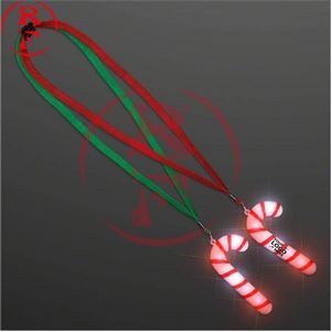 Light Up Candy Cane Necklace