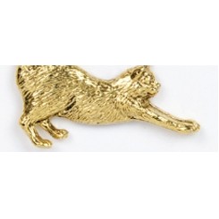 Stretching Cat Stock Casting Lapel Pin