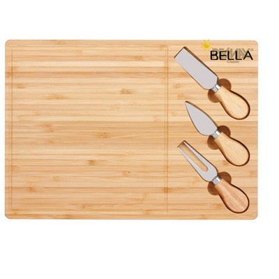 Astor Bamboo Cheese Board Knife Set