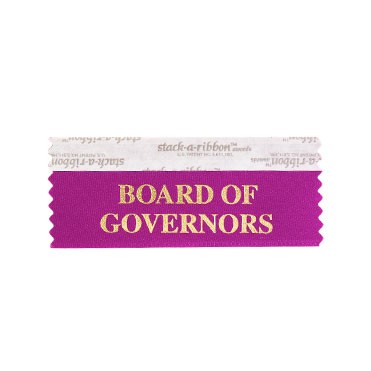 Board Of Governors Stk A Rbn Berry Ribbon With Gold Imprint