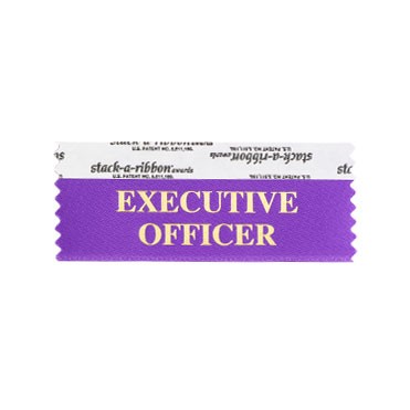 Executive Officer Stk A Rbn Violet Ribbon Gold Imprint