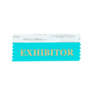 Exhibitor Stk A Rbn Jewel Blue Ribbon Gold Imprint