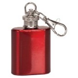 1 Oz. Gloss Red Flask Keychain