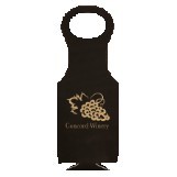 Black/Gold Leatherette Wine Bag