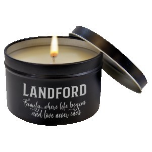 8 Oz. Bright Citrus Candle w/Black Metal Tin