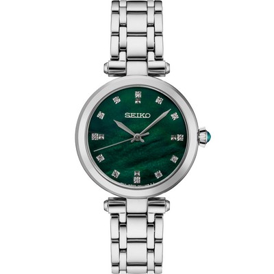 Seiko Ladies' Diamond Collection Watch w/Green Mother-of-Pearl Dial