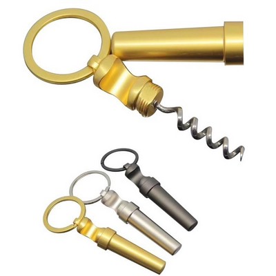 Corkscrew Bottle Opener Keychain