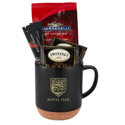 14 Oz. Cork Bottom Ceramic Mug Gift Set F