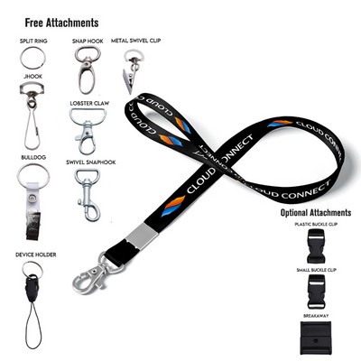 1/2" Dye Sublimated Lanyard