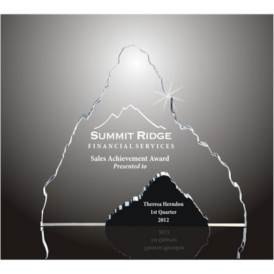 Mountain Summit Acrylic Award, 7 3/4"H