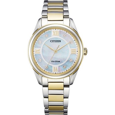 Citizen® Ladies' Arezzo Eco-Drive Watch w/Two-Tone Dial