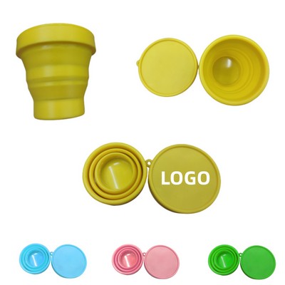 Thickened Silicone Collapsible Travel /Camping Cup With Lid