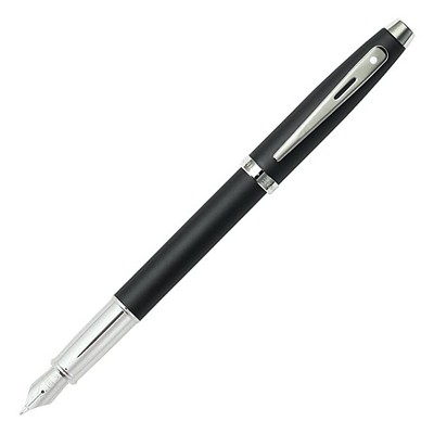 Sheaffer® 100 Matte Black Fountain Pen With Nickel Plated Trims