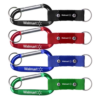 Monster Carabiner w/Strap, Metal Plate & Key Ring