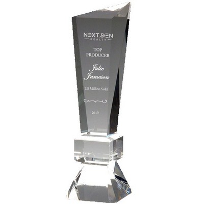 Side Vision Crystal Award, 13 5/8"H