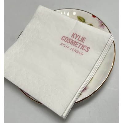 White 2-ply Custom printed napkins