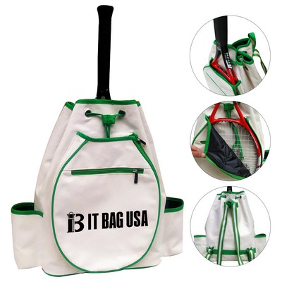 Tennis Canvas Backpack Lightweight Racket Bag